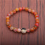 Agate Stone Beaded Bracelet for Men - 8mm Eight Trigrams Design