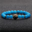 Agate Stone Beaded Bracelet for Men - 8mm Eight Trigrams Design