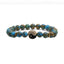 Agate Stone Beaded Bracelet for Men - 8mm Eight Trigrams Design