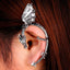 Gothic Punk Dragon Ear Cuff with Artificial Gemstones for Women