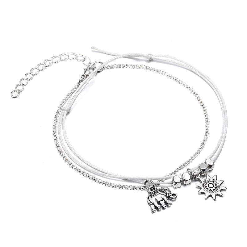 Bohemian Sun Charm Women's Anklet