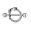 Fashion Snake-Shaped Animal Alloy Nipple Ring Jewelry