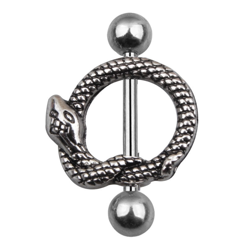 Fashion Snake-Shaped Animal Alloy Nipple Ring Jewelry