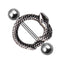 Fashion Snake-Shaped Animal Alloy Nipple Ring Jewelry