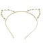 Fashion Rhinestone Cat Ear Pearl Hairband