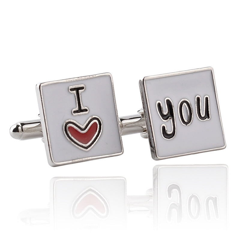 Fashion Animal Smile Face Titanium Steel Cufflinks - Father of the Bride Wedding Edition