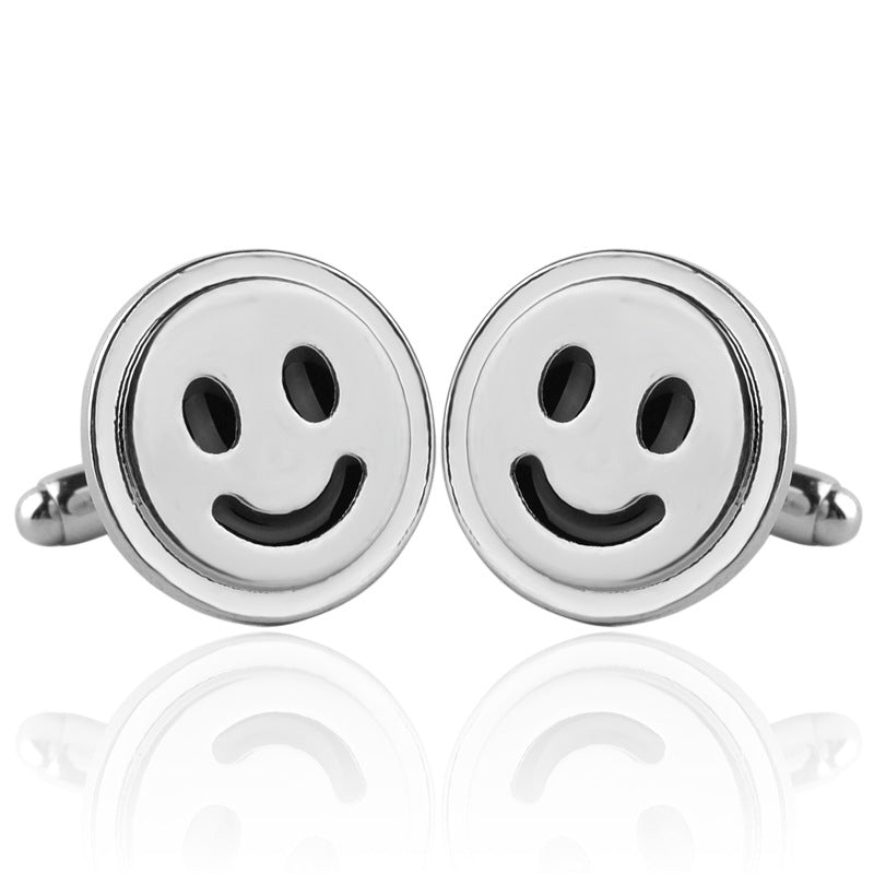 Fashion Animal Smile Face Titanium Steel Cufflinks - Father of the Bride Wedding Edition