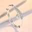 Silver Plated Bell Charm Women's Bangle Bracelet