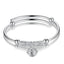 Silver Plated Bell Charm Women's Bangle Bracelet