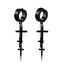 Fashion Black Punk Titanium Cross Steel Ear Clips