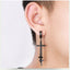 Fashion Black Punk Titanium Cross Steel Ear Clips