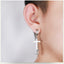 Fashion Black Punk Titanium Cross Steel Ear Clips