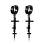 Fashion Black Punk Titanium Cross Steel Ear Clips