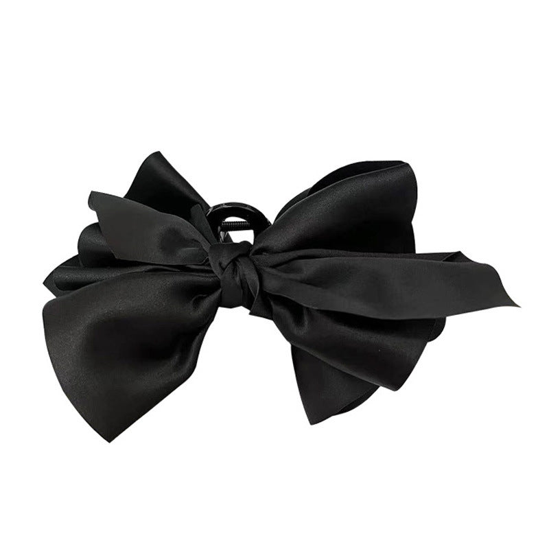 Elegant Satin Bow Hair Claw Clip for Women