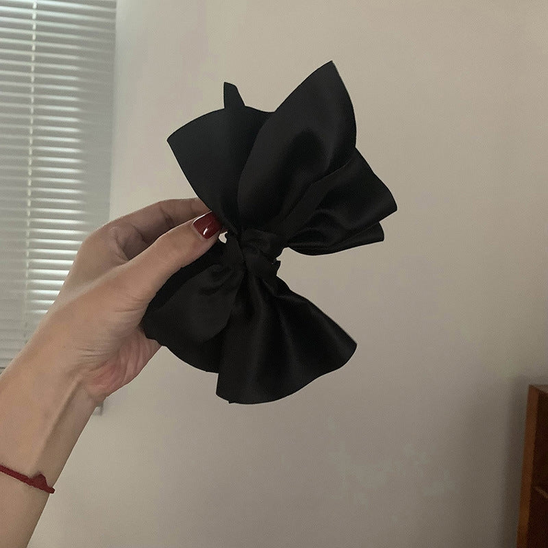 Elegant Satin Bow Hair Claw Clip for Women