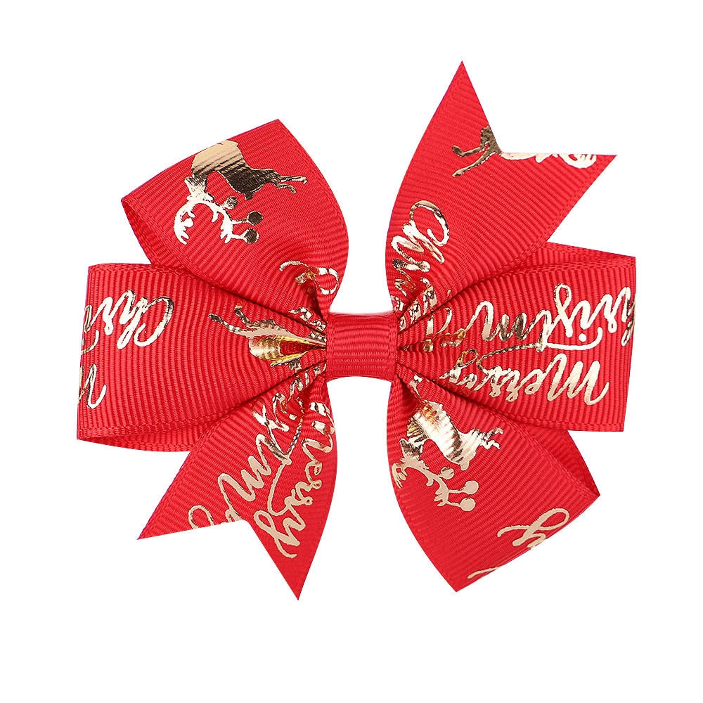 Fashion Handmade Bow Knot Hair Clip - Christmas Holiday Hairpin for Girls