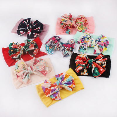 Fashion Bow Knot Nylon Headband for Children - Soft Stretch Hair Accessory