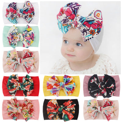 Fashion Bow Knot Nylon Headband for Children - Soft Stretch Hair Accessory