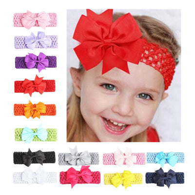 Fashion Bow Knot Hollow Out Headband for Children and Babies