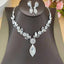 Fashion Crystal Flower Bridal Jewelry Set - Wedding Necklace and Accessories