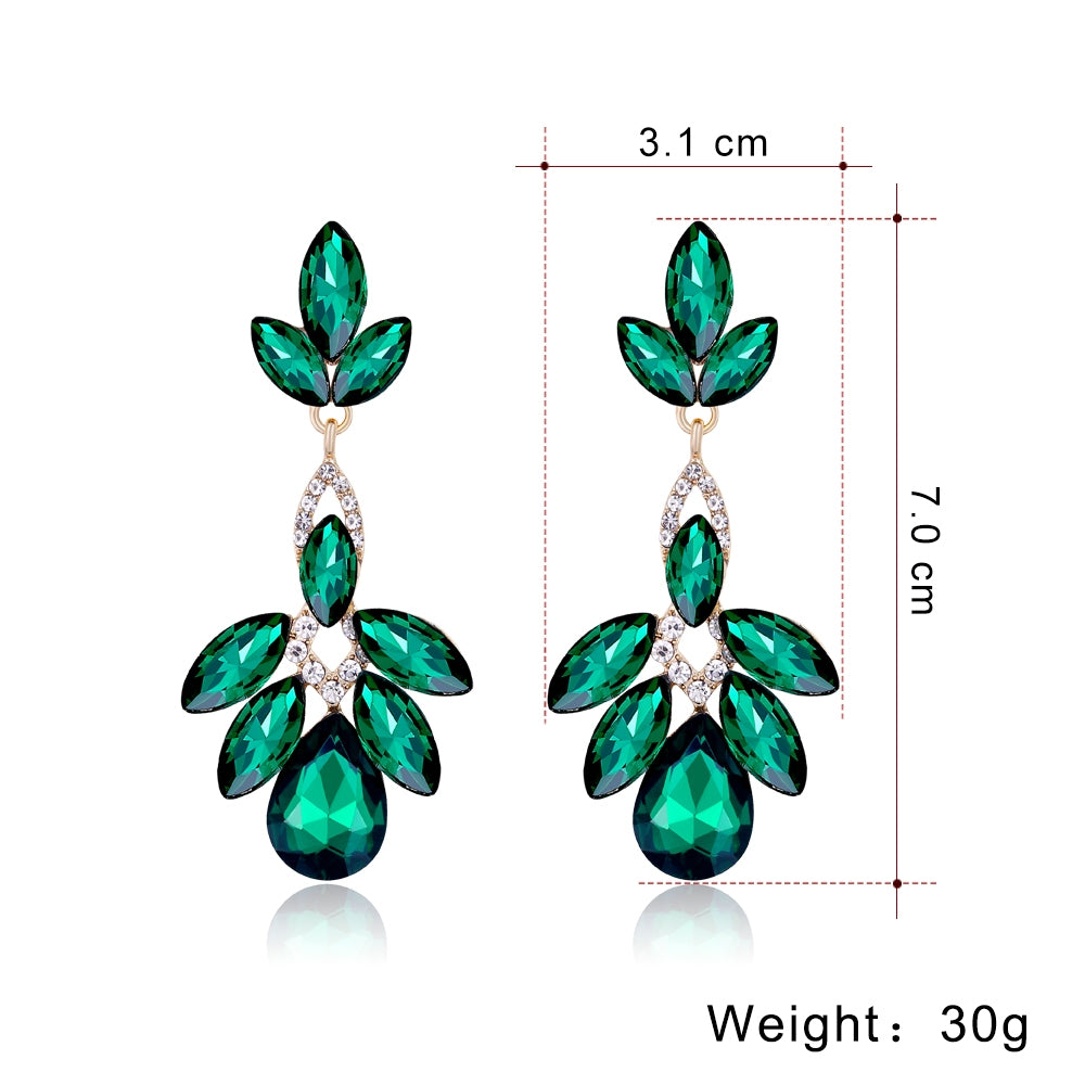 Elegant Bohemian Crystal Geometric Drop Earrings for Women