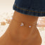 Fashion Crystal Butterfly Pearl Anklet for Women