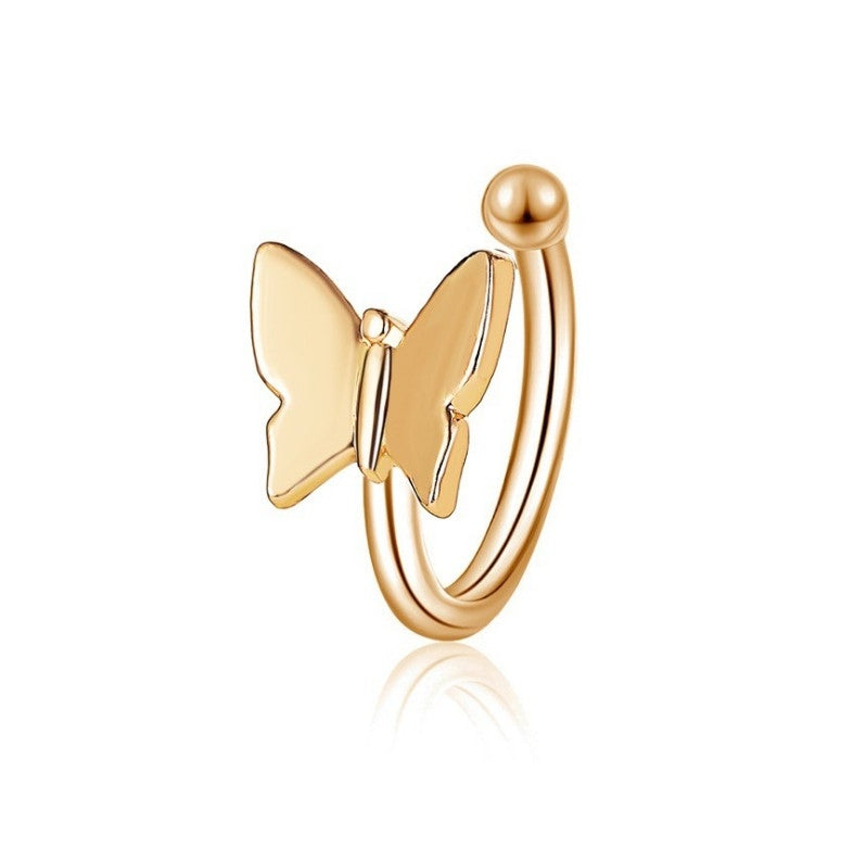 Fashion Butterfly U-Shaped Clip-On Earrings