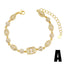 18k Gold Plated Butterfly Zircon Gemstone Bracelet for Women