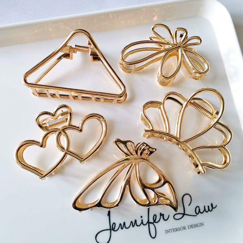 Fashion Butterfly Hollow Metal Hair Claw Clip