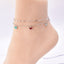 Fashion Butterfly Shell Pendant Stainless Steel Double Layer Women's Anklet