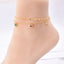 Fashion Butterfly Shell Pendant Stainless Steel Double Layer Women's Anklet