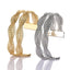 Fashion C Shape Alloy Braided Women's Bangle Bracelet