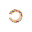 Fashion Electroplated Alloy Ear Clip with Colored Inlaid Diamonds
