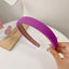 Fashion Candy Color Solid Sponge Wide Headband for Women