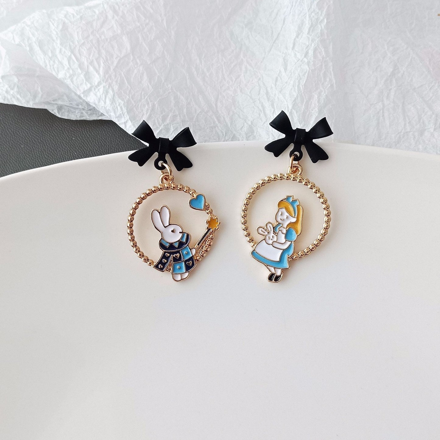 Fashion Cartoon Alloy Enamel Stoving Varnish Drop Earrings