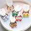 Fashion Cartoon Character Acrylic Hair Tie Set for Kids - Santa Claus Design