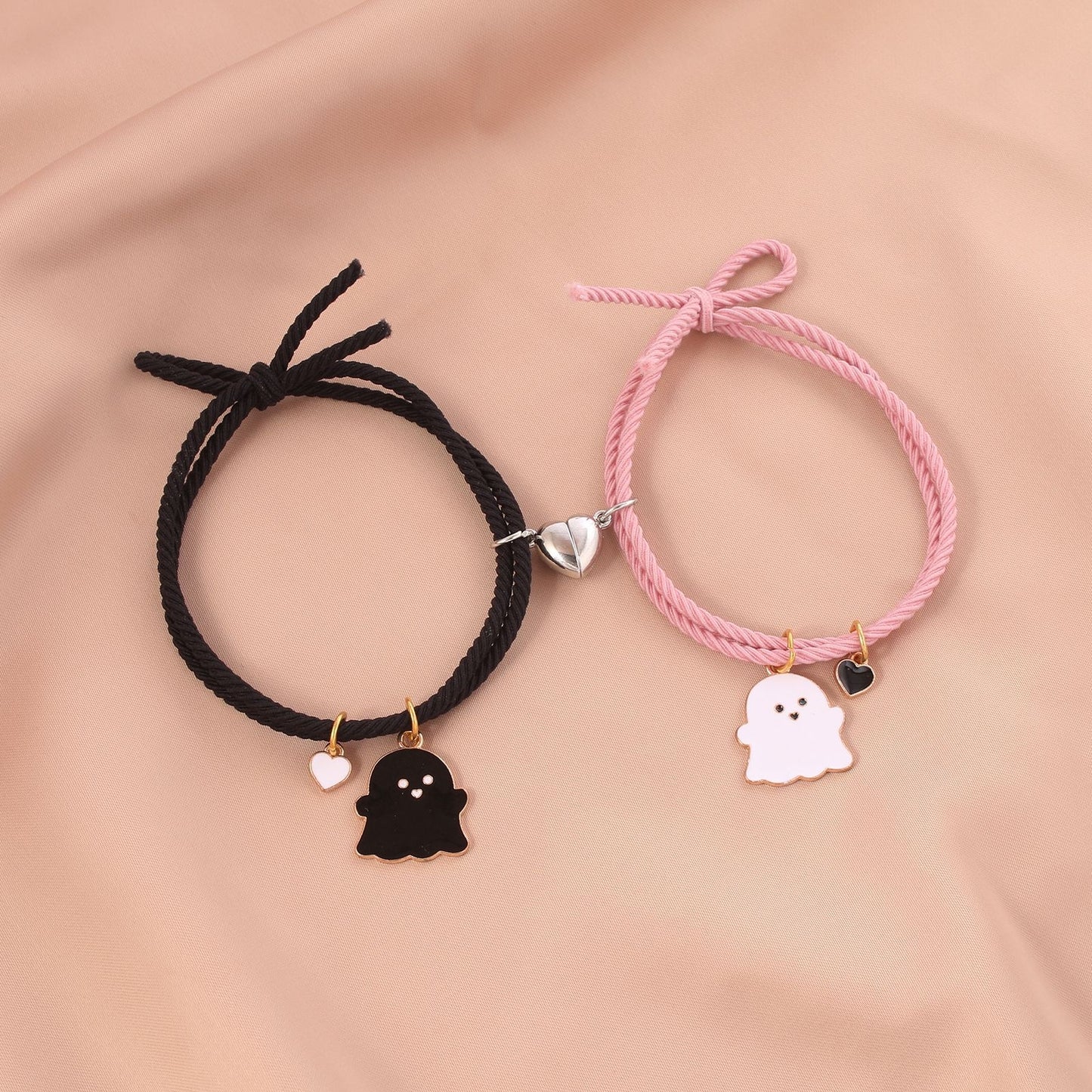 Fashion Cartoon Character Heart Magnet Halloween Ghost Couple Bracelets