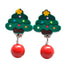 Fashion Christmas Reindeer Tassel Clip-On Earrings for Kids