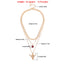 Fashion Bull Head Alloy Inlay Gemstone Layered Women's Necklace