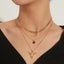 Fashion Bull Head Alloy Inlay Gemstone Layered Women's Necklace