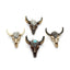 Fashion Bull Head Resin Rhinestone Pendant 47x47mm DIY Jewelry Accessory