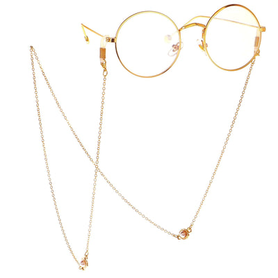 Fashion Gold Pearl Glasses and Mask Chain Strap