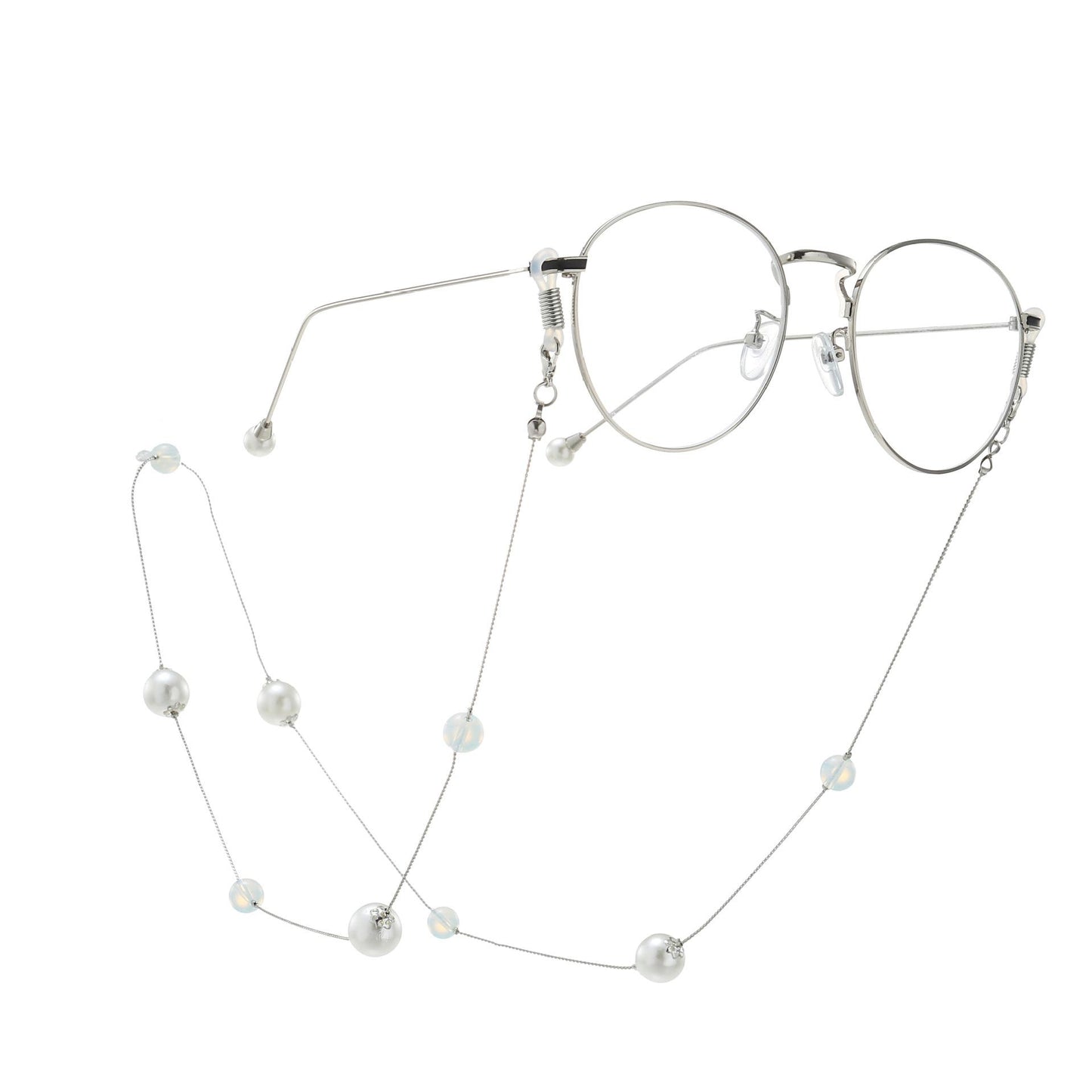 Fashion Beaded Handmade Glasses Chain with Pearl Accents