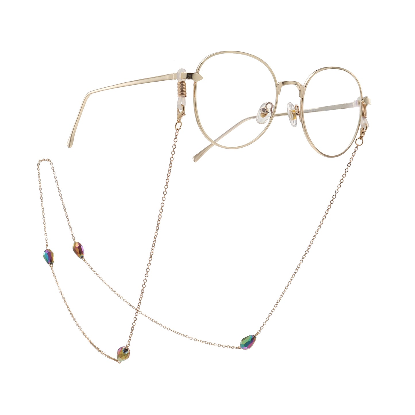 Fashion Colorful Crystal Beads Eyeglasses Chain