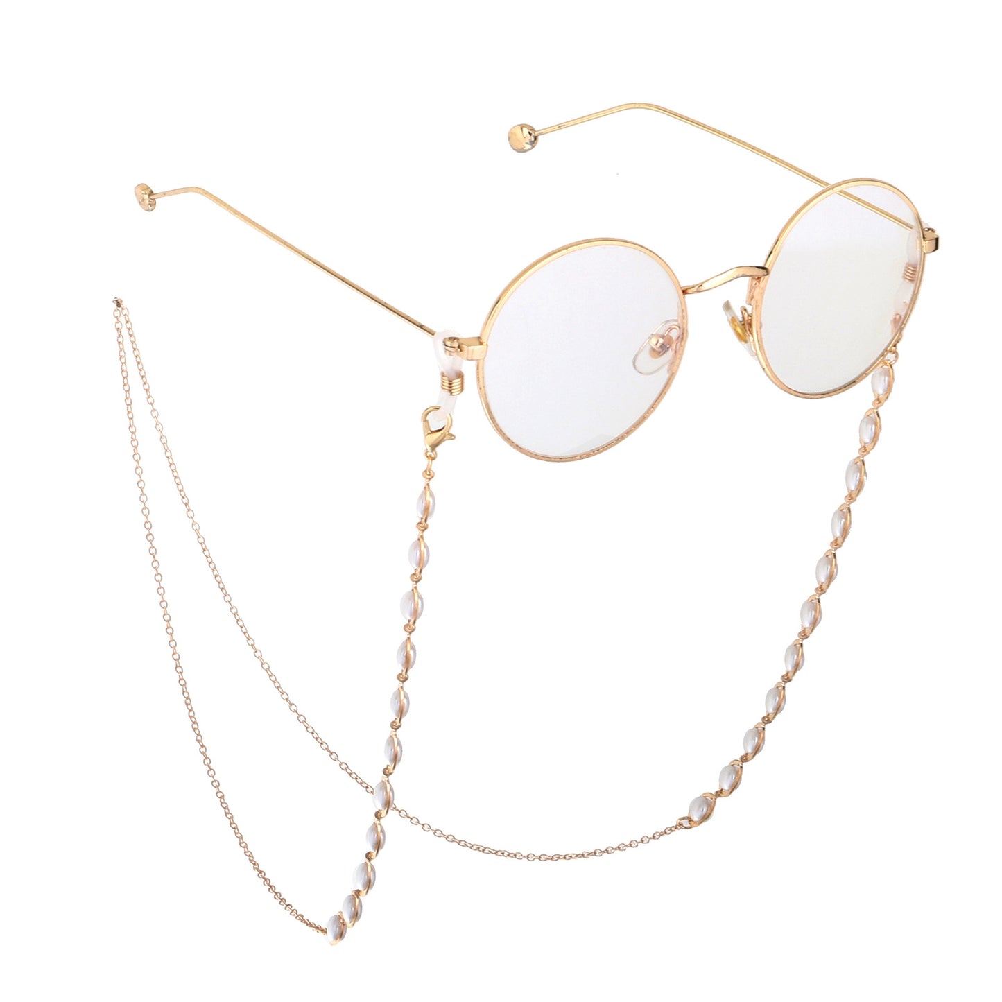 Gold Pearl Eyewear Retainer Chain