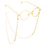 Fashion Golden Pearl Copper Bead Glasses and Mask Chain