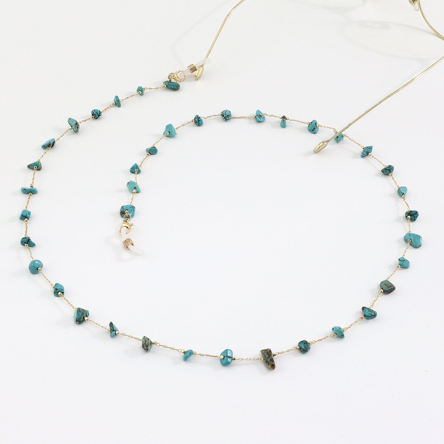 Fashion Chain Natural Turquoise Beads Handmade Eyeglasses Holder Chain