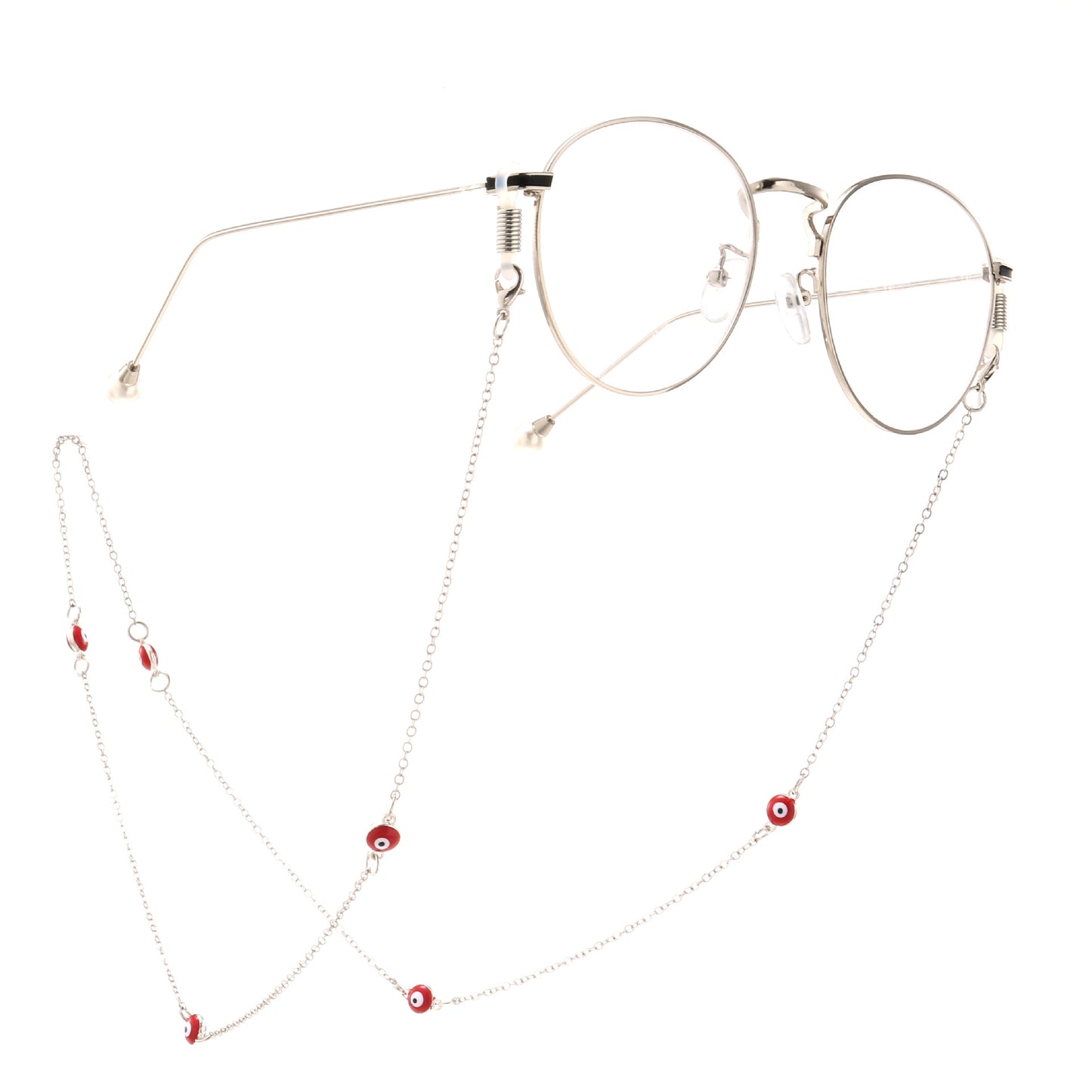 Fashion Chain Red Eye Beads Turkish Handmade Eyeglasses Anti-Lost Chain