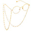 Fashion Rhinestone Geometric Metal Glasses Chain