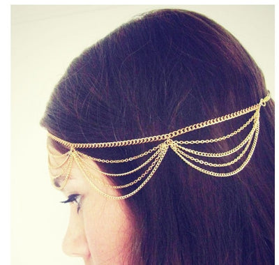 Fashion Multi-layer Tassel Chain Hair Band Accessories